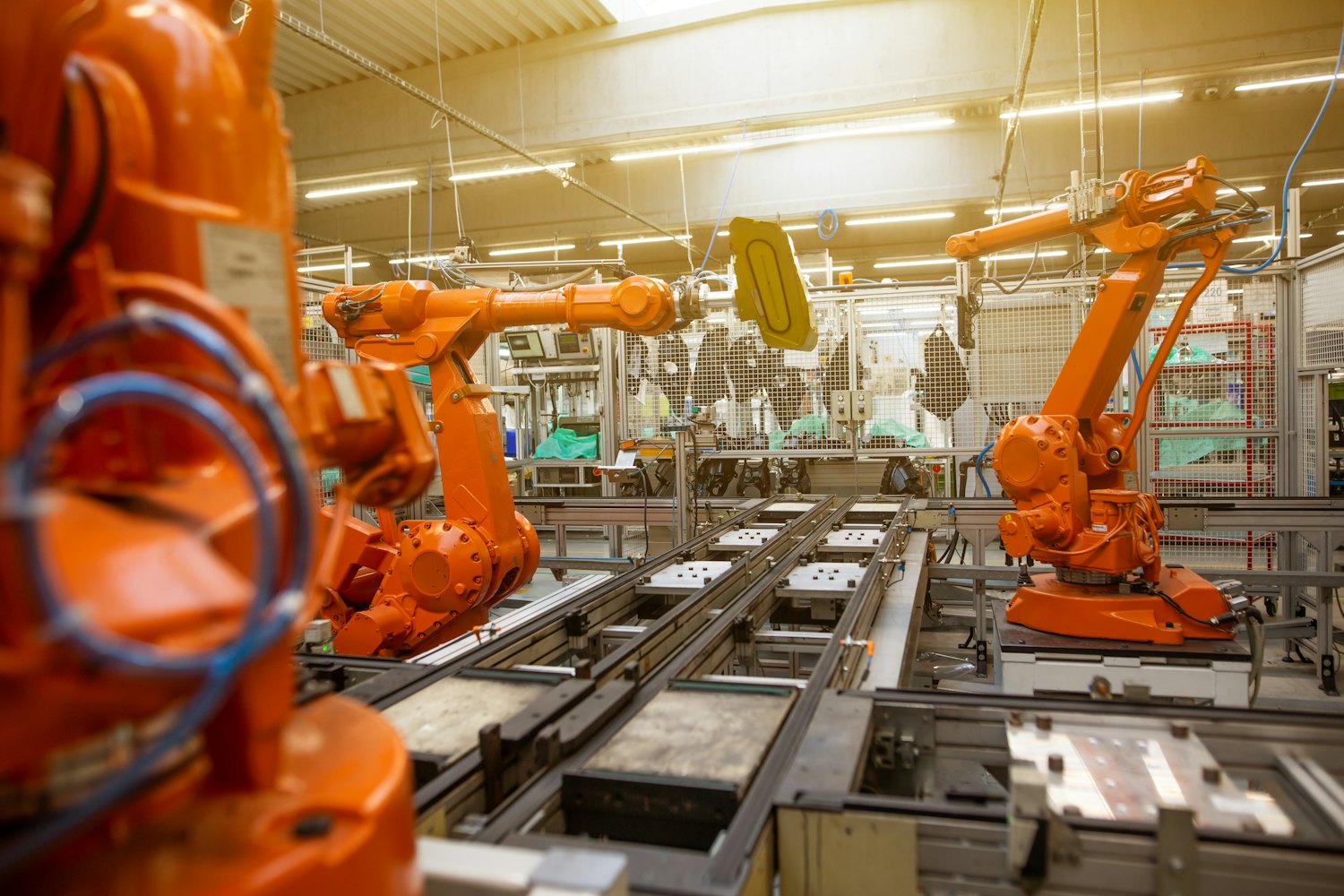 Smart manufacturing line with AI visual inspection